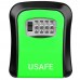 Антивандальний зовнішній міні сейф для ключів uSafe KS-03, з кодовим замком, настінний, Зелений