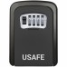 Антивандальний зовнішній міні сейф для ключів uSafe KS-04, з кодовим замком, настінний, Чорний