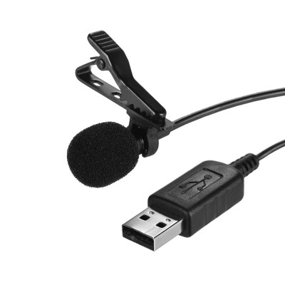 Якісний петличний мікрофон Andoer EY-510 USB, петличка для ноутбука, компютера, ПК