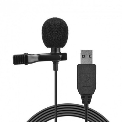 Якісний петличний мікрофон Andoer EY-510 USB, петличка для ноутбука, компютера, ПК