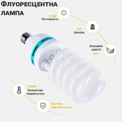 Комплект студійного освітлення з 2-х софтбоксів Andoer SBK-04-2 | Набір постійного світла з флуоресцентними лампами