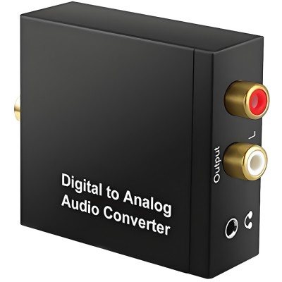 Цифро-аналоговий перетворювач аудіо Addap DAC-03, ЦАП з Toslink (SPDIF) та Коаксіалу на RCA + mini Jack