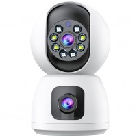 Поворотна WiFi камера відеоспостереження, відеоняня uSafe IC-01DL-PTZ, з датчиком руху та нічною підсвіткою, 4 МП