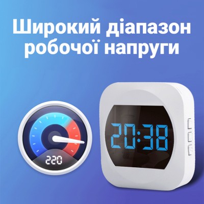 Бездротовий дверний дзвінок з годинником Digital Lion WDB-07C, до 150 м, Білий