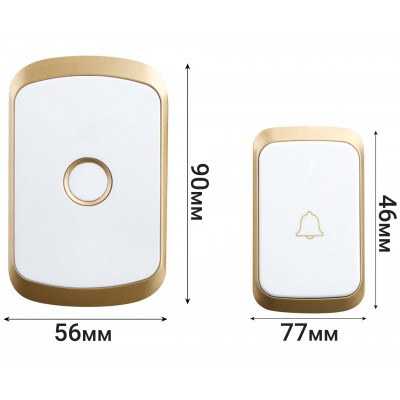Дверний дзвінок бездротовий Digital Lion WDB-01, до 300 метрів, золотий