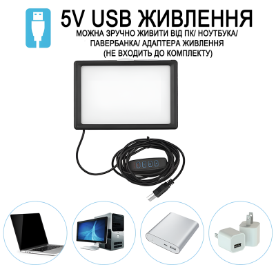 Світлодіодний комплект освітлення Andoer VLK-03 з настільним кріпленням | Постійне відеосвітло з кольоровими фільтрами