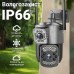 Подвійна поворотна вулична WiFi камера відеоспостереження uSafe OC-05DL-PTZ, з 2 об'єктивами, 4 МП, 1080P