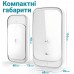 Вологозахисний сенсорний бездротовий дверний дзвінок Digital Lion WDB-03, 58 мелодій, до 300 м, Білий