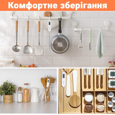 Цифровий кухонний термометр - щуп UChef B1226 для вимірювання температури їжі