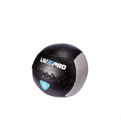 Мяч для кроссфита LivePro WALL BALL, 5кг, черный/серый 879