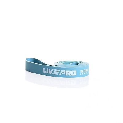 Резина для подтягивания LivePro SUPER BAND Medium, 2080x32x4.5мм(16-39кг), голубой 920