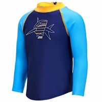 Лонгслів дитячий Zoggs Paper Shark Zip Sun Top UPF 50+ синій 1 рік 3327