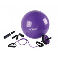 Набор для тренировок LiveUp YOGA SET, 4 предмета, фиолетовый 759