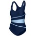 Купальник закрытый для женщин Aqua Speed STELLA LADY 8666 черный, голубой Жен 42 (XL) 1457
