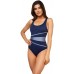 Купальник закрытый для женщин Aqua Speed STELLA LADY 8666 черный, голубой Жен 42 (XL) 1457