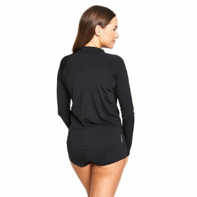 Лонгслів жіночий Zoggs Full Zip Sun Top UPF 50+ чорний L 3333
