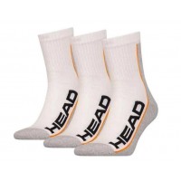 Шкарпетки Head Performance short crew 3-pack white/grey 35/38, 35-38, білий, сірий 4237