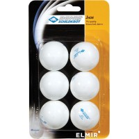 М'ячі для настільного тенісу Donic-Schildkrot Jade ball (blister card) (6), білий 3812