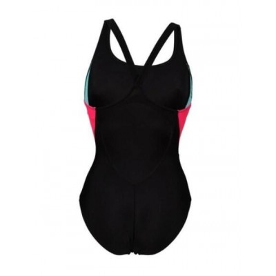 Купальник закрытый для женщин Arena SWIMSUIT V BACK PANEL черный, розовый, бирюзовый Жен 40 2917