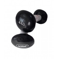 Гантелі вінілові пара LiveUp VINYL DUMBBELL EGG HEAD, 2х4кг, чорний 584