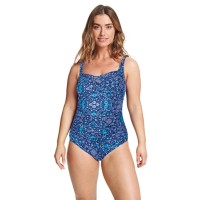 Купальник для бассейна Zoggs Marakesh Ruched Front синий женский 40 3284