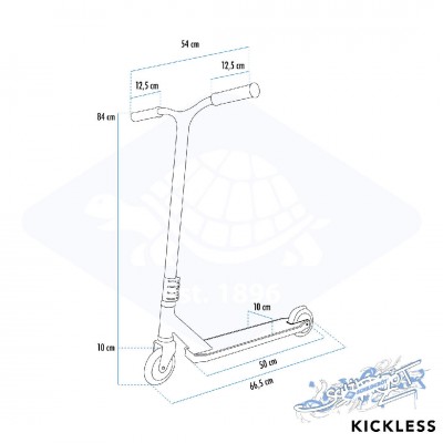 Самокат трюковий Schildkrot Schildkrot Kickless, Max:100 кг, чорно-зелений 3533