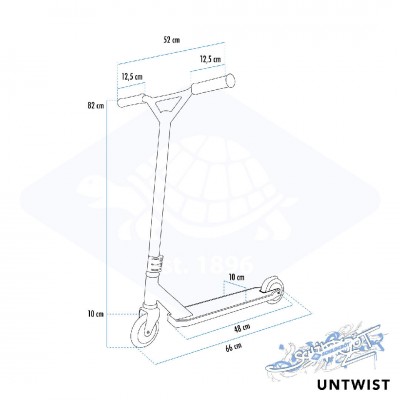 Самокат Schildkrot Untwist Ocean чорно-зелений, Max:100 кг 3543