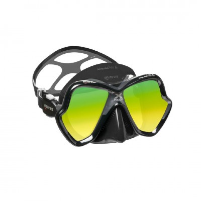 Маска для дайвинга Mares X-Vision Ultra с зеркальными линзами черная 5590