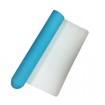 Коврик для йоги LiveUp TPE YOGA MAT, 173x61x0.6см, синий/серый 629