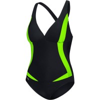 Купальник закрытый для женщин Aqua Speed ​​GRETA 5536 черный, салатовый Жен 38 (M) 1575