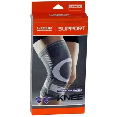 Фиксатор колена LiveUp KNEE SUPPORT, L/XL, серый/белый 720