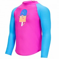 Лонгслів дитячий Zoggs Paper Shark Zip Sun Top UPF 50+ рожевий 5 років 3325