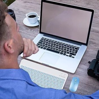 Нова міні Клавіатура та миша Bluetooth + 2.4 ГГц, Розкладка русс та Англійська